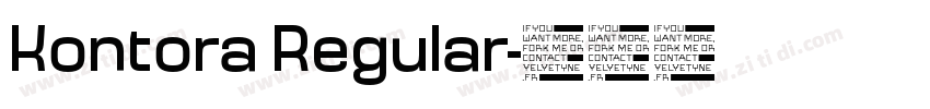 Kontora Regular字体转换